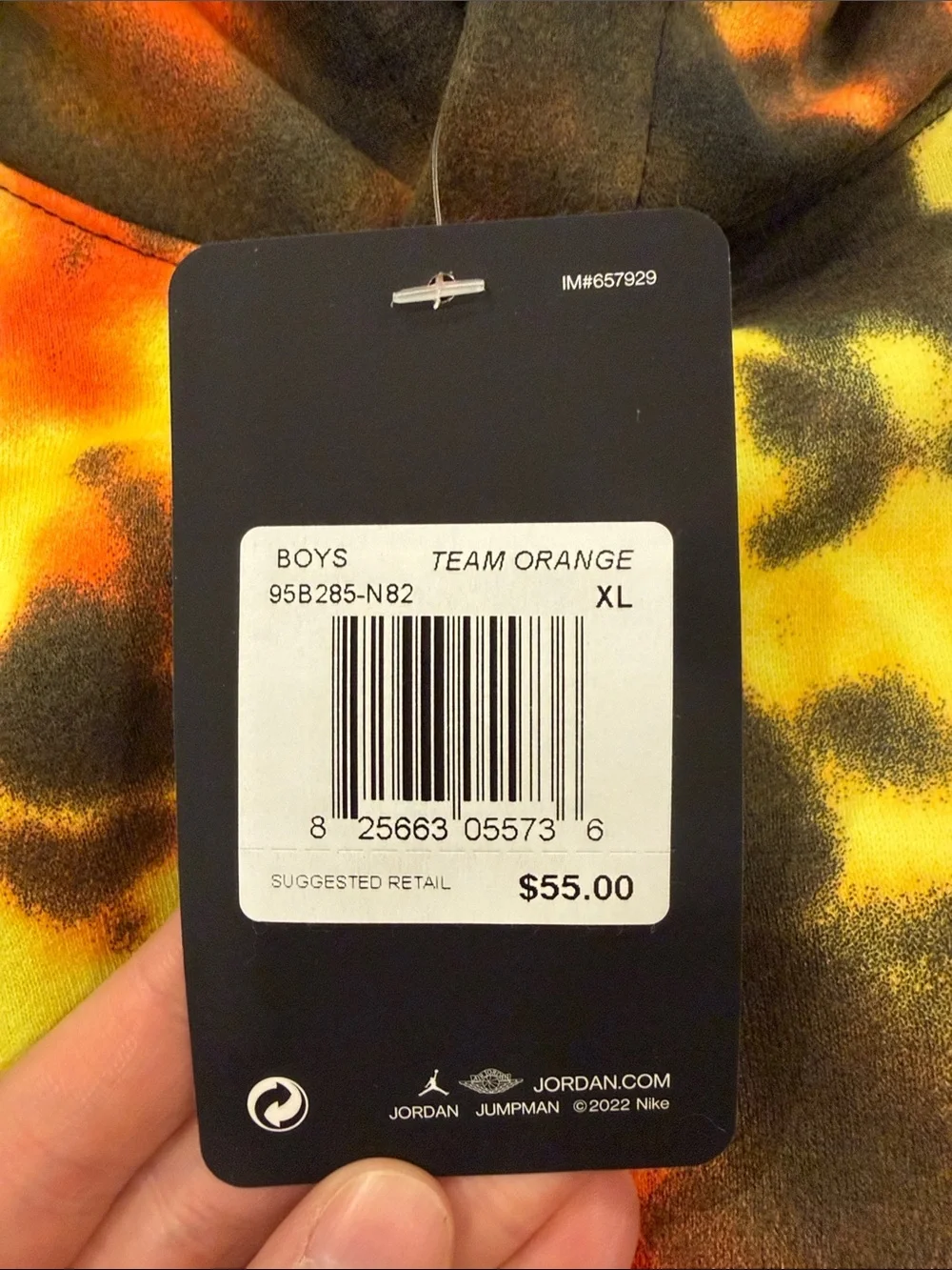 Jordan Tie-Dye Hoodie & Joggers - Yellow Orange Black